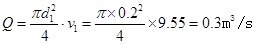 一直径的圆管， 突然扩大到直径为则V2与Q分别为（）。
