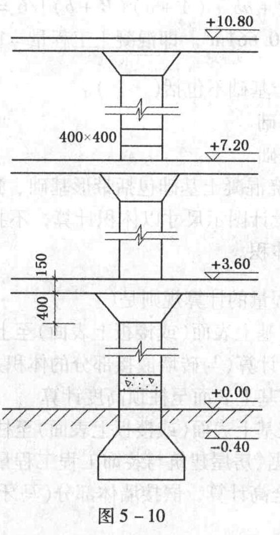 某三层楼的无梁楼盖如图5-10所示,则一根柱(三层)的混凝土工程量为()立方米。