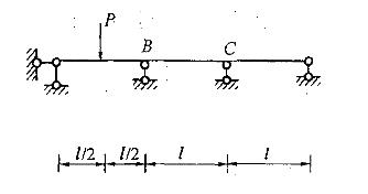 图示连续梁，EI=常数，已知支承B处梁截面转角为-7Pl2/240EI（逆时针向），则支承C处梁截面转角φC应为：