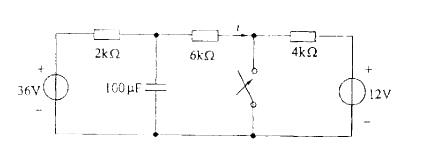 电路如图所示，当t=0时开关闭合，闭合前电路已处于稳态，电流i(t)在以后的变化规律是：A. 4. 5-0.5e-6.7t(A)B.4.5-4.5e-6.7t(A)