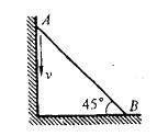杆AB长为l，质量为m，图示瞬时点A处的速度为v，则杆AB的动量大小为: