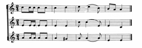 下面谱例中，七和弦的数量有几个? （  ）