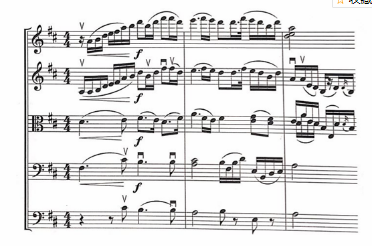下面谱例出自吴祖强根据华彦钧名作改编的同名弦乐合奏曲，其曲名是（  ）。