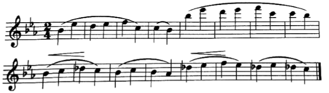 下面谱例出自哪一位作曲家的交响曲？（  ）