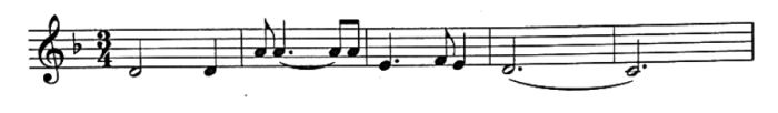 下面谱例第2小节的和弦编配是（  ）。