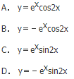 曲线y＝y（x）经过原点且在原点处的切线与直线2x＋y＝6平行，而y＝y（x）满足方程y″－2y′＋5y＝0，则此曲线的方程为（　　）。